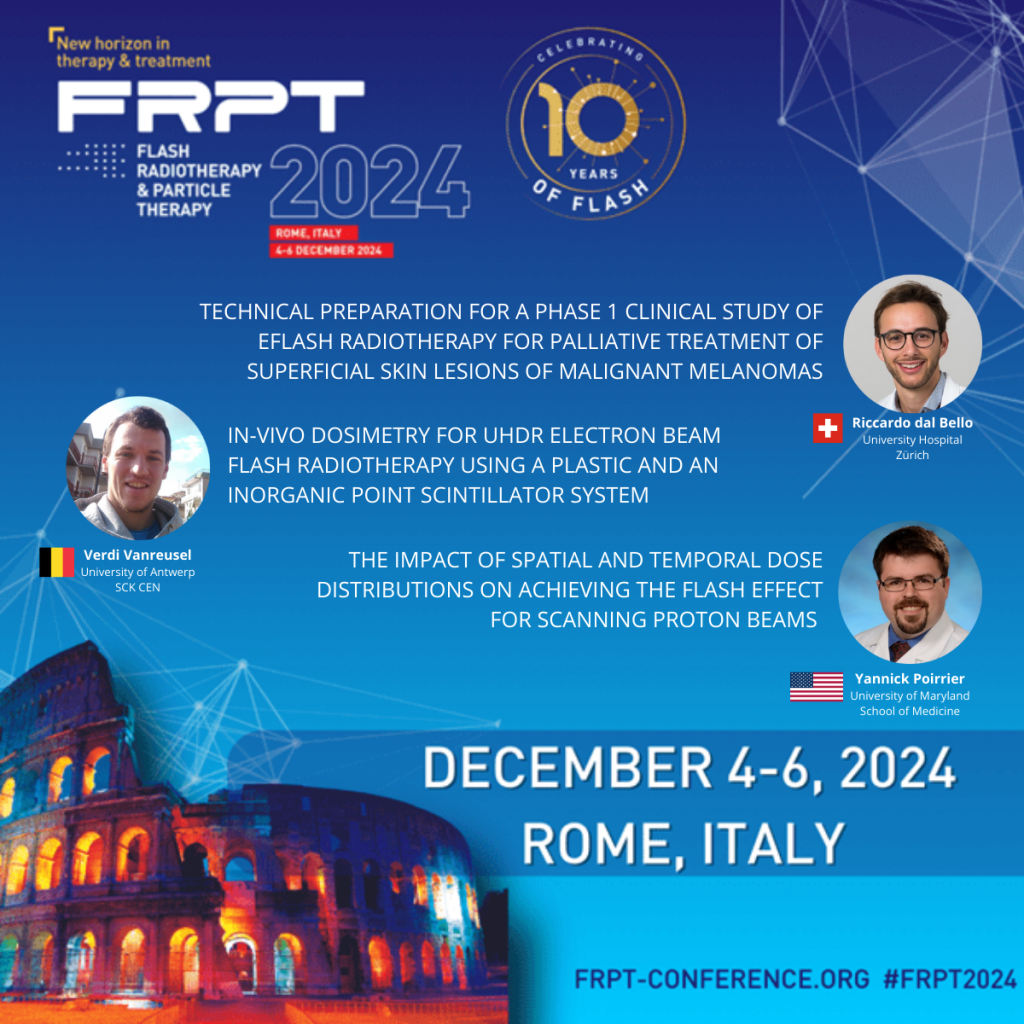 Explore the highlights from FRPT 2024, featuring groundbreaking abstracts on Medscint's scintillation dosimetry solutions for FLASH and UHDR radiotherapy by Verdi Vanreusel, Riccardo dal Bello, and Yannick Poirrier.